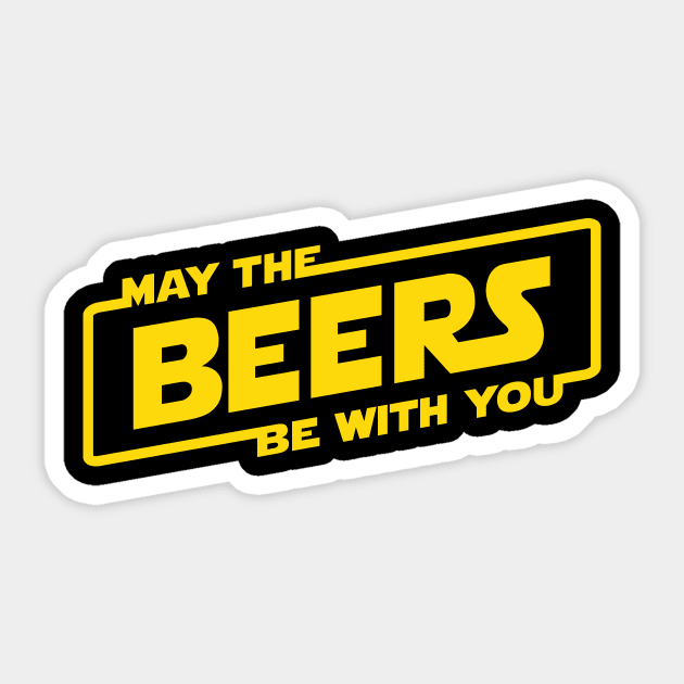 May the Beers Be With You Sticker by BignellArt